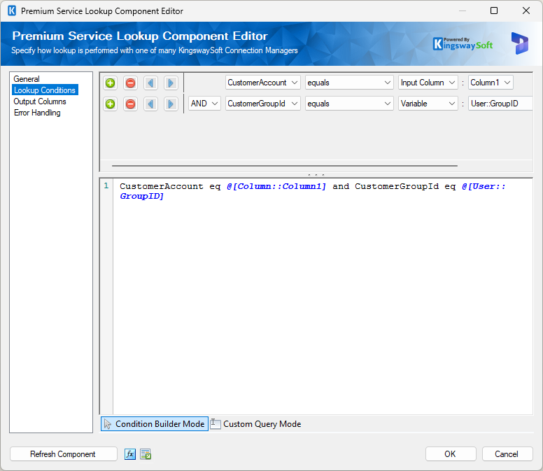 PSL - Dynamics FO - Condition Builder Mode